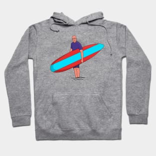 Surfer with his board Hoodie